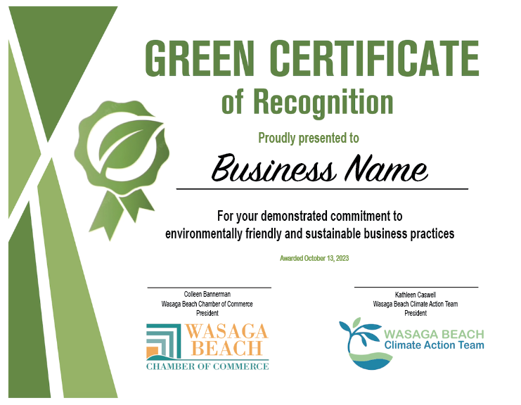 Nominate A Business For A 2026 Green Certificate